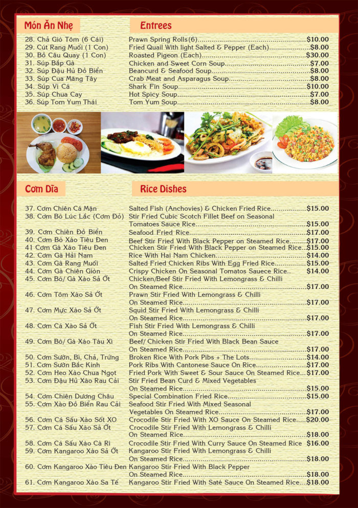 Song Huong Cuisine | Restaurant